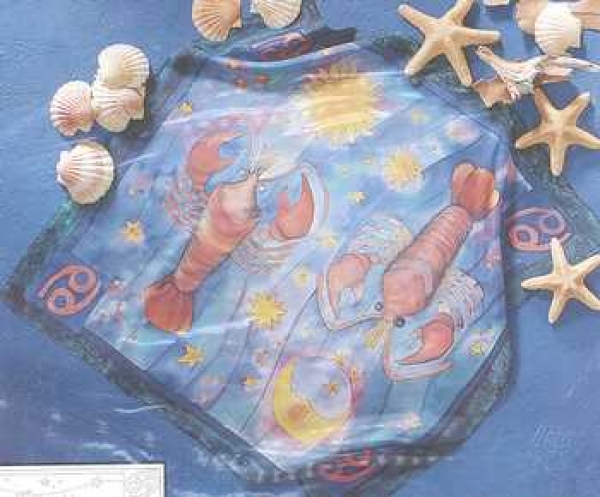 Gutta-Seidentuch Sternzeichen Krebs (Cancer)